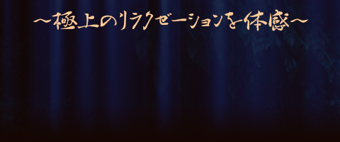 極上のリラクゼーションを体感